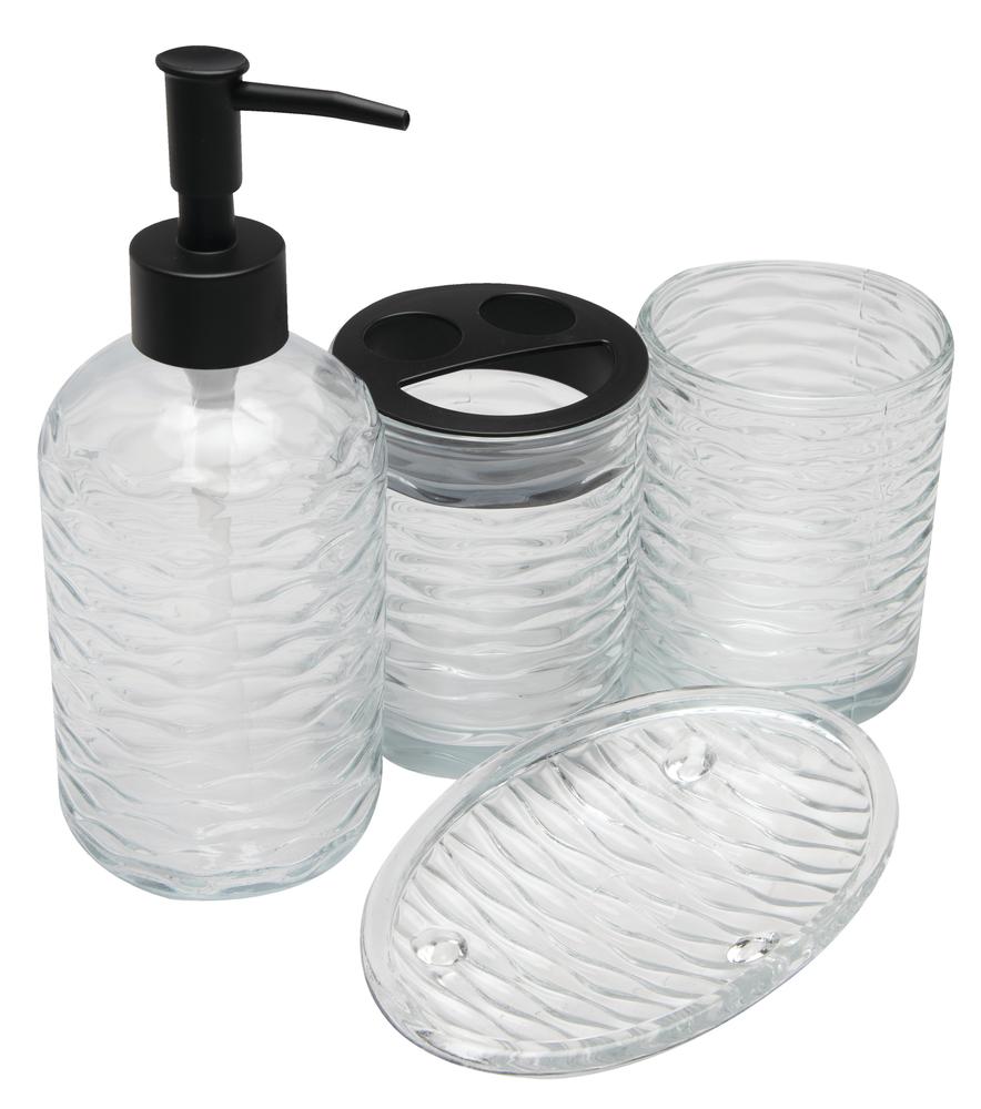Bathroom Essentials 4 Piece Bathroom Accessory Set