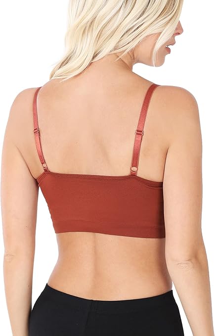 Zenana Seamless Triple Criss-Cross Padded Bralette