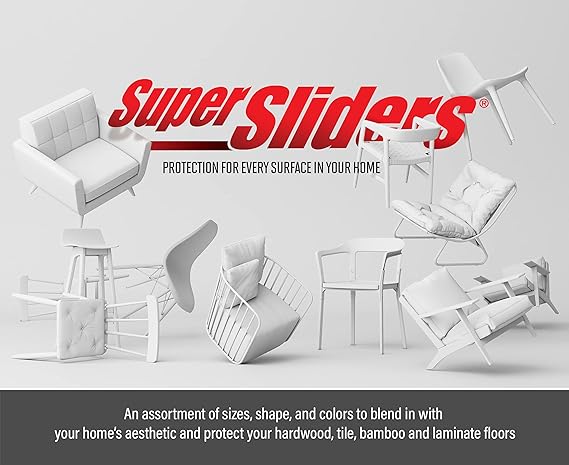 Super Sliders Self-Stick Furniture Felt Pads & Cabinet Bumpers - 440-piece