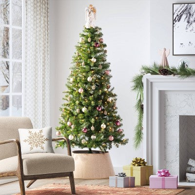 6.5' Pre-lit Alberta Spruce Artificial Christmas Tree