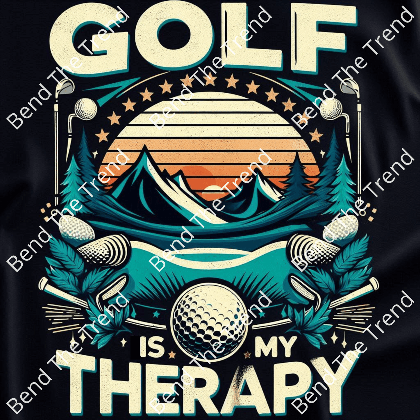 Funny Golf Woman T-Shirt Graphics, Transparent Digital Download for DTF Design Gang Sheet