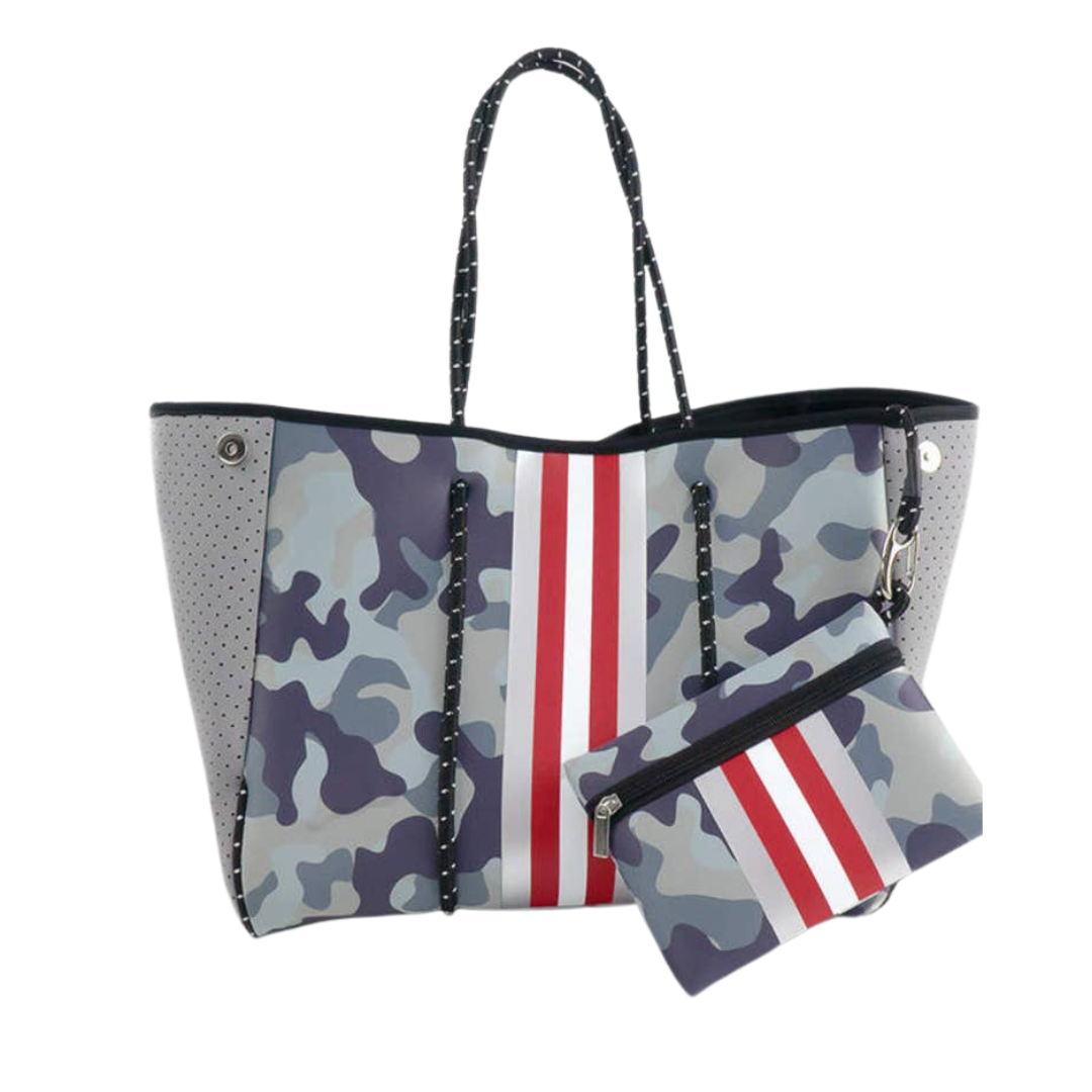 Neoprene Tote Collection Rope Bag With Pouch
