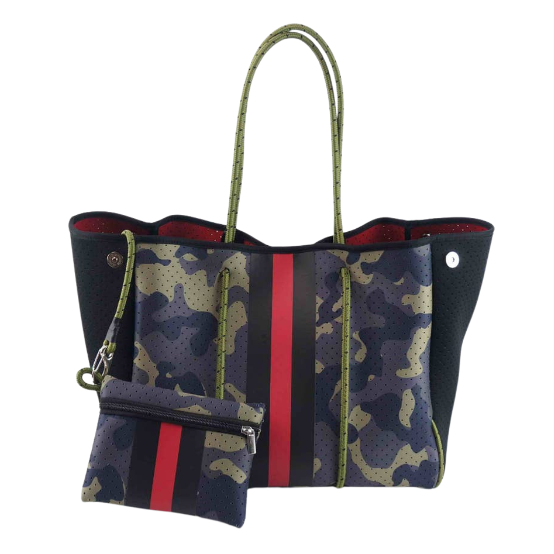 Neoprene Tote Collection Rope Bag With Pouch