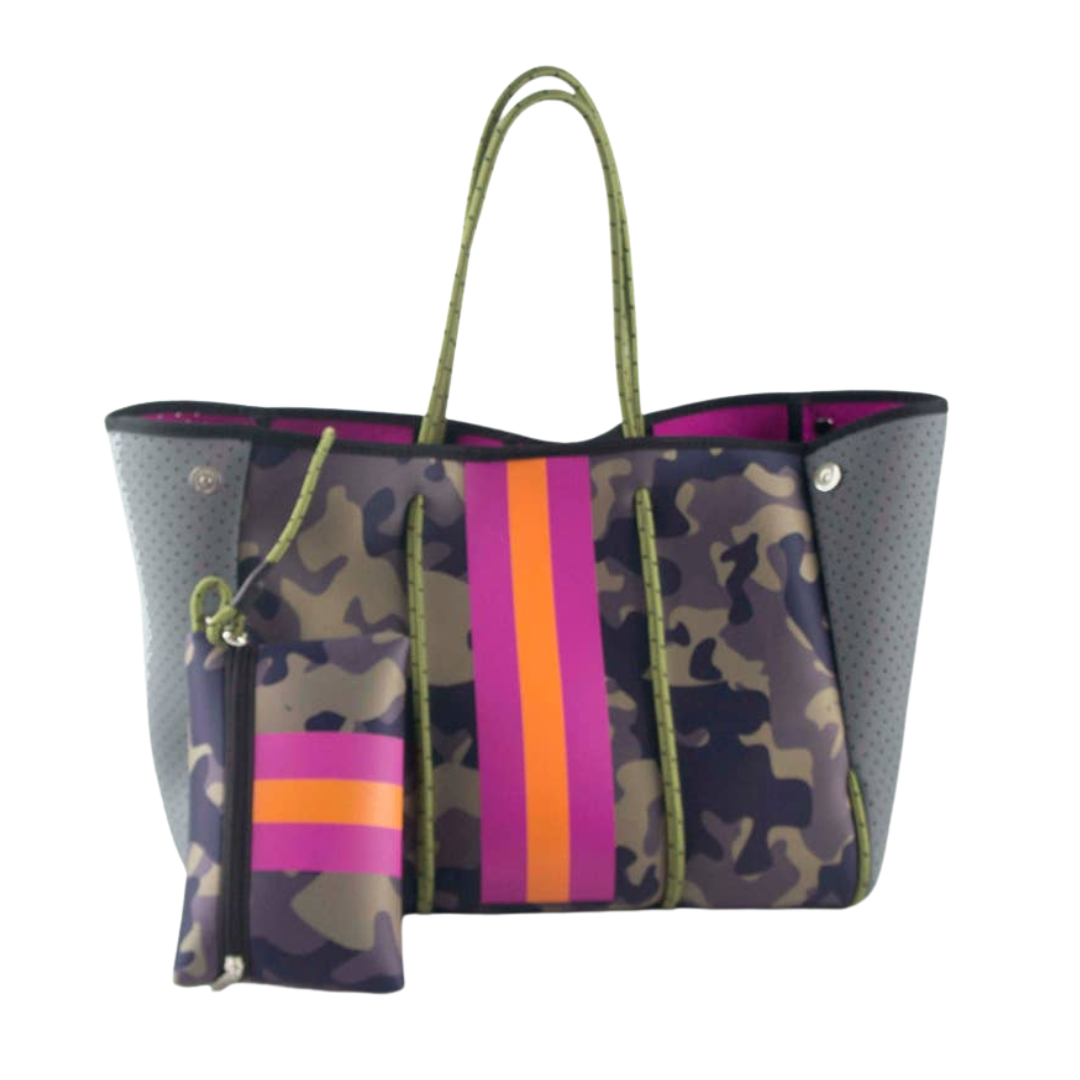 Neoprene Tote Collection Rope Bag With Pouch