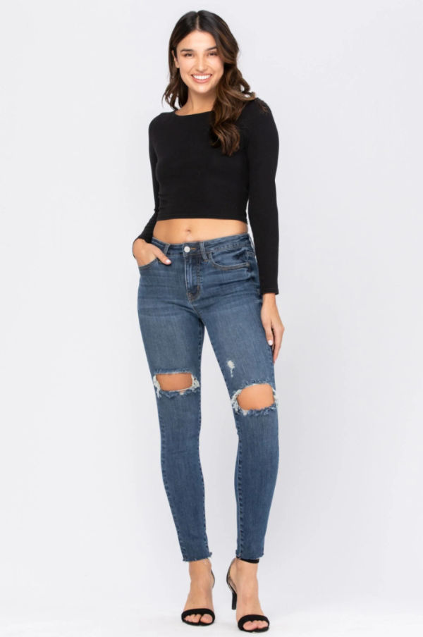 Judy Blue 8877 Destroyed High Waist Skinny Jeans