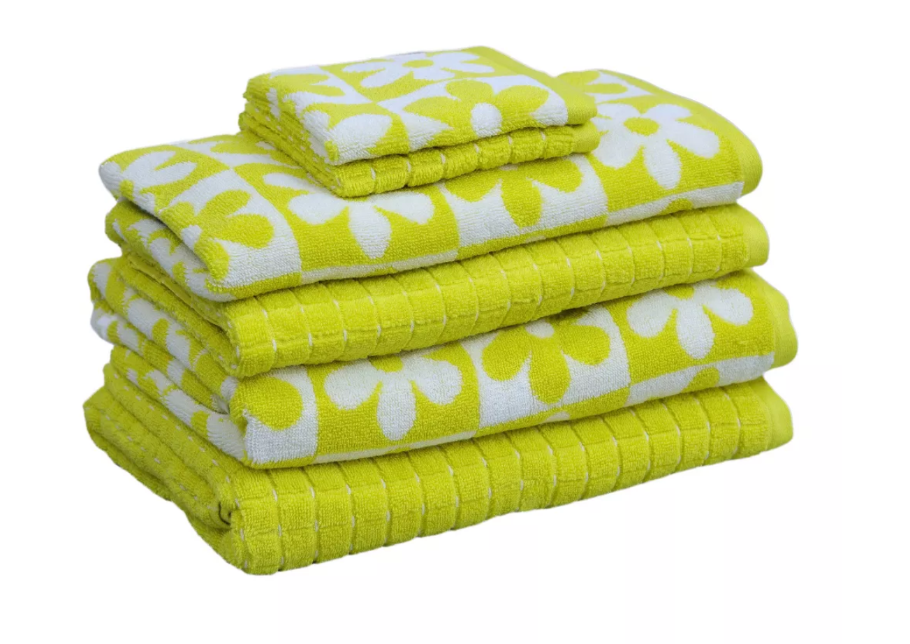 Kapoor Home 6-Piece Yellow Bath Towel Set