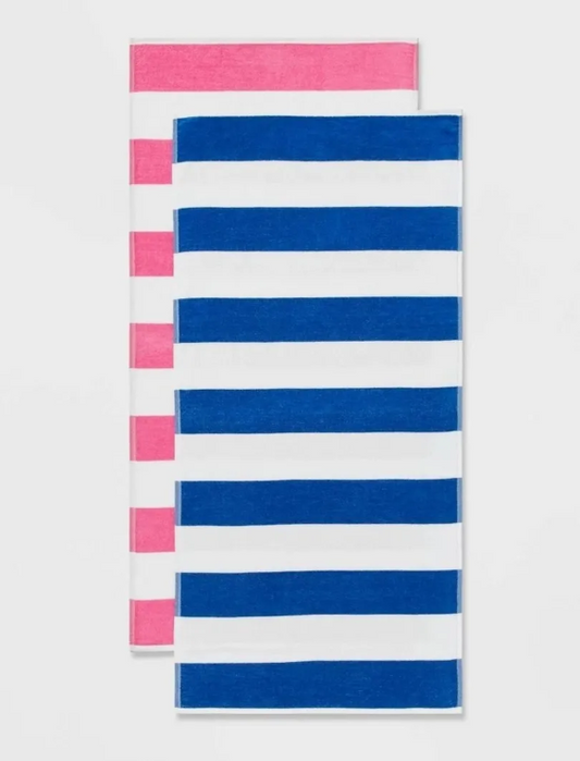 Sun Squad 2-Pack Striped Beach Towels