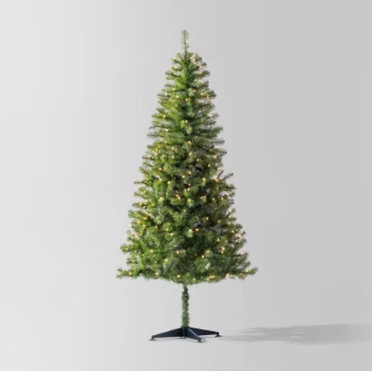 6.5' Pre-lit Alberta Spruce Artificial Christmas Tree