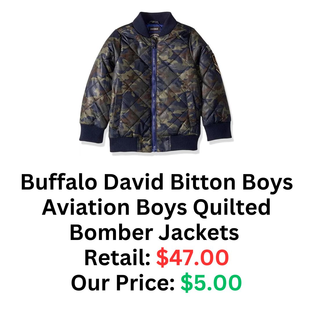 Buffalo David Bitton Kids Aviation Quilted Bomber Jacket - Size 4