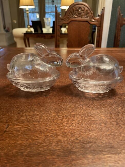 Martha Stewart Glass Covered Bunnies – Set of 4