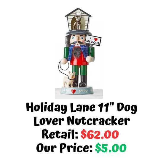 Holiday Lane 11" Dog Lover Nutcracker