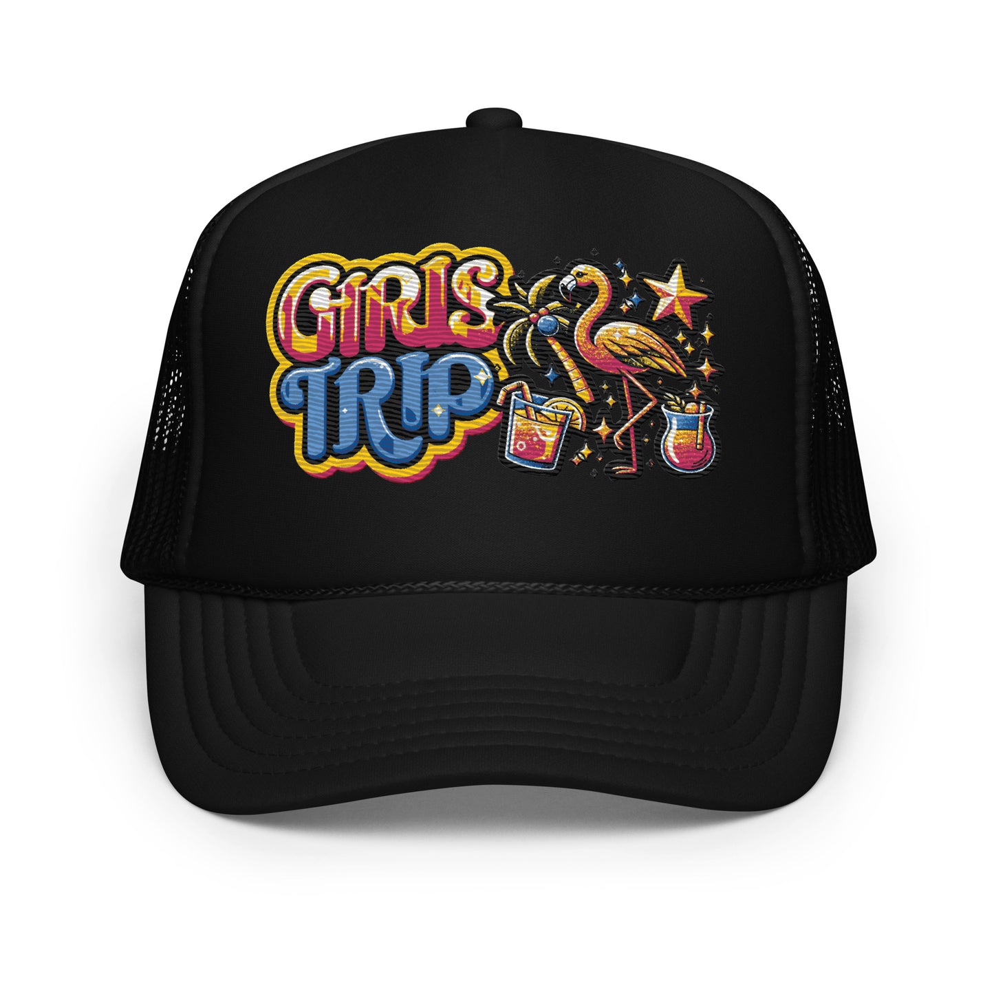 Girls Trip Embroidered Patches Otto Foam Trucker Hat