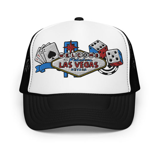 Las Vegas Embroidered Patches Otto Foam Trucker Hat