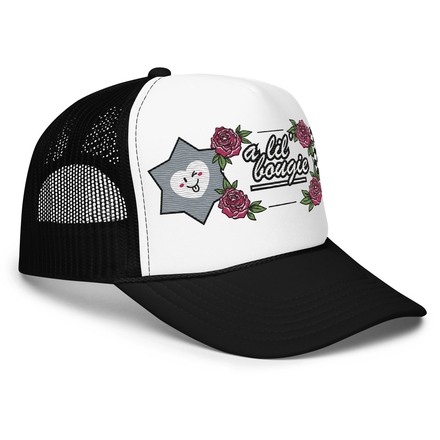 A Lil Bougie Embroidered Patches Otto Foam Trucker Hat