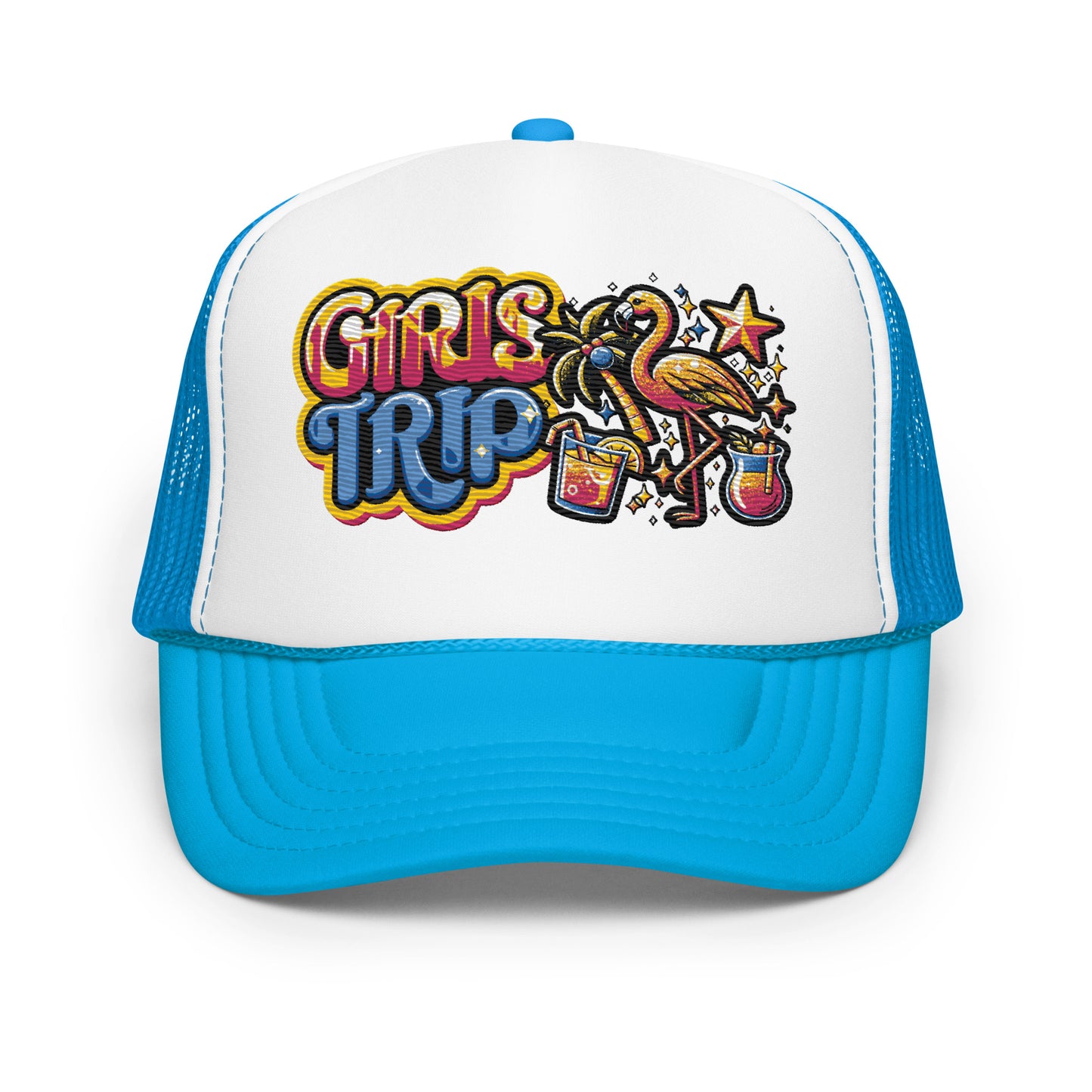 Girls Trip Embroidered Patches Otto Foam Trucker Hat