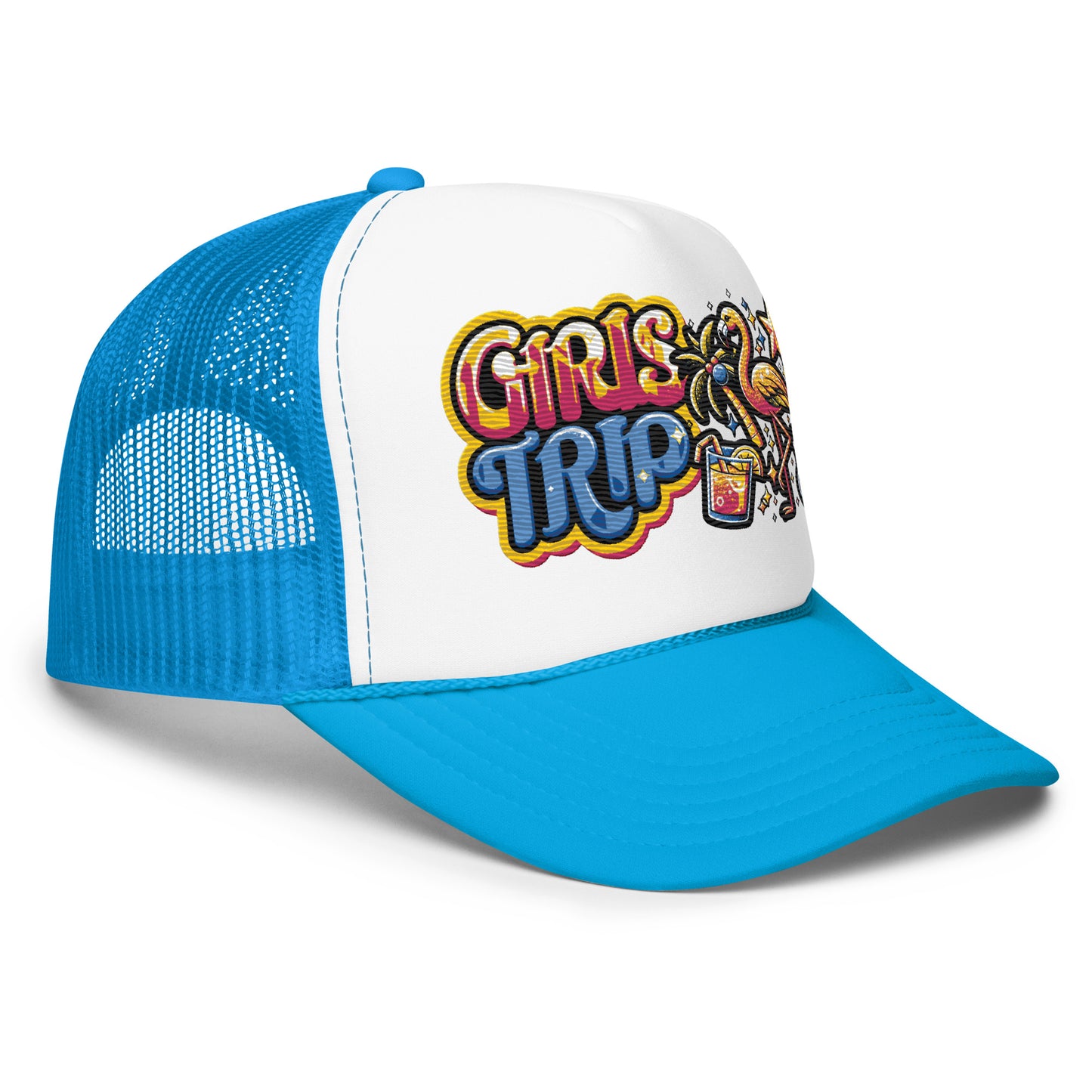 Girls Trip Embroidered Patches Otto Foam Trucker Hat