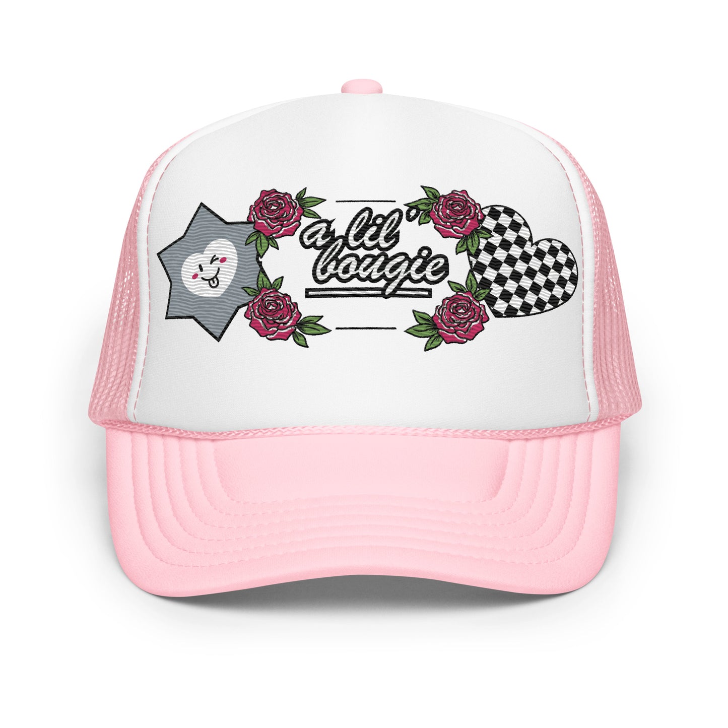 A Lil Bougie Embroidered Patches Otto Foam Trucker Hat