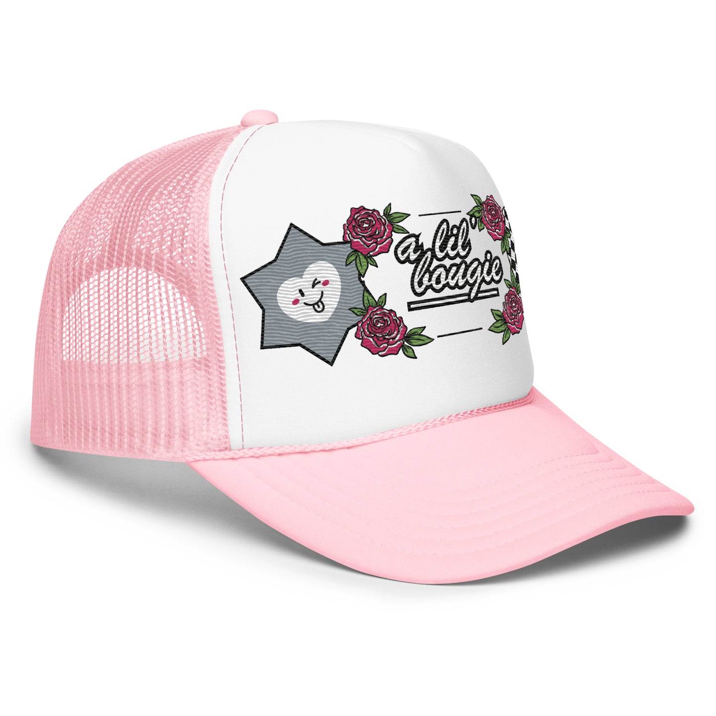 A Lil Bougie Embroidered Patches Otto Foam Trucker Hat