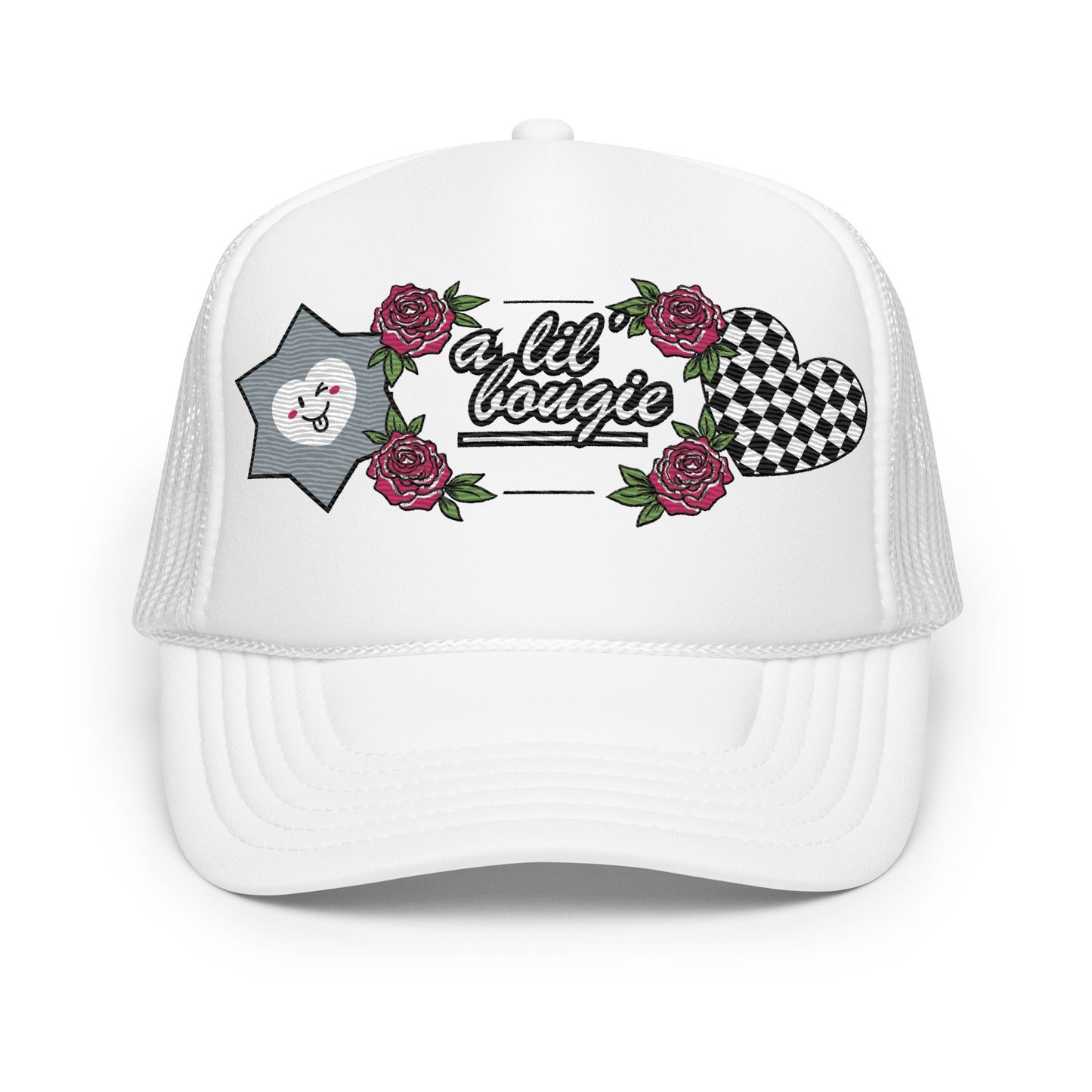 A Lil Bougie Embroidered Patches Otto Foam Trucker Hat