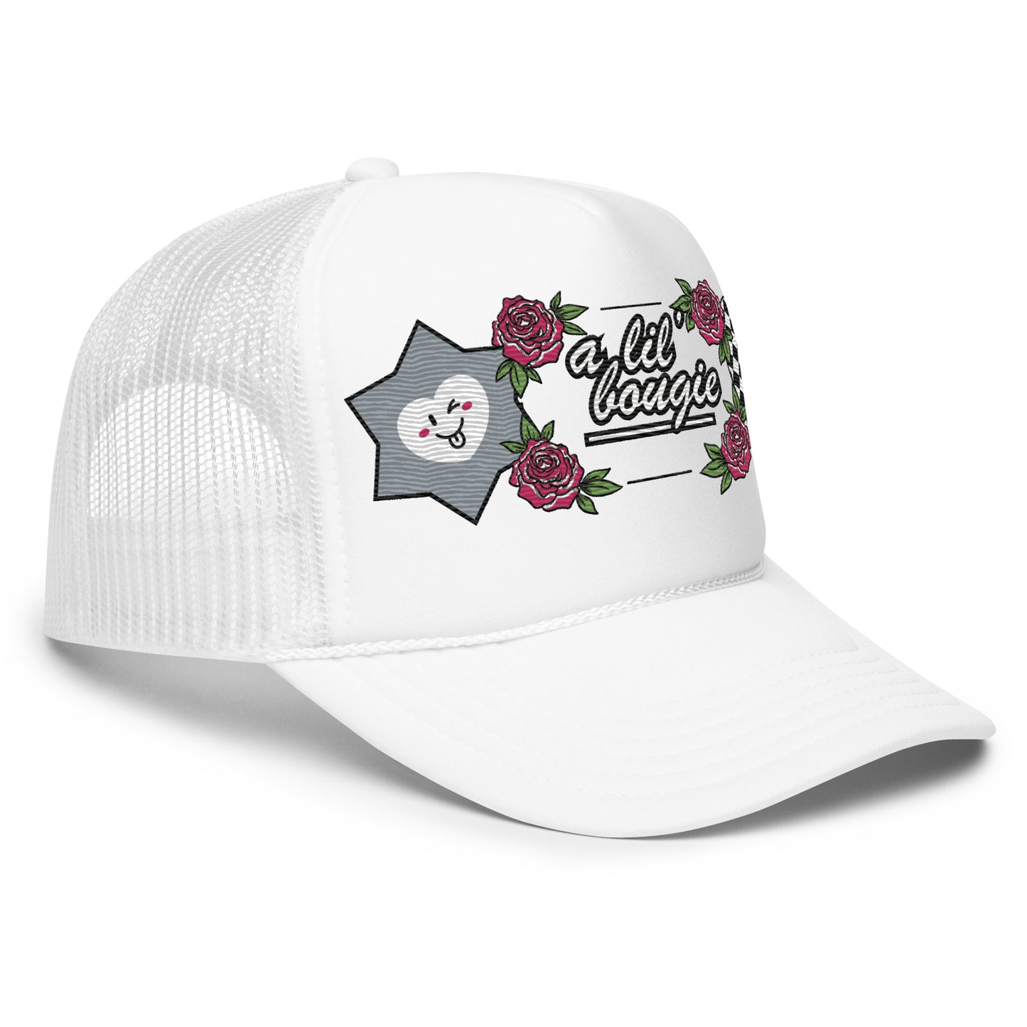 A Lil Bougie Embroidered Patches Otto Foam Trucker Hat