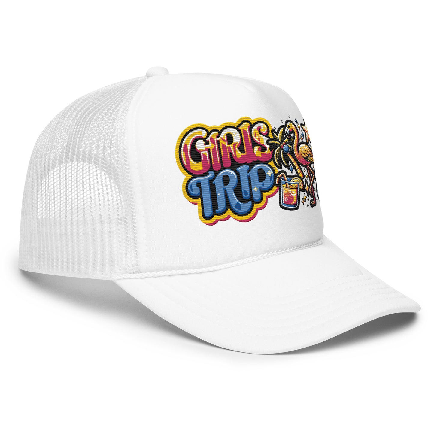 Girls Trip Embroidered Patches Otto Foam Trucker Hat