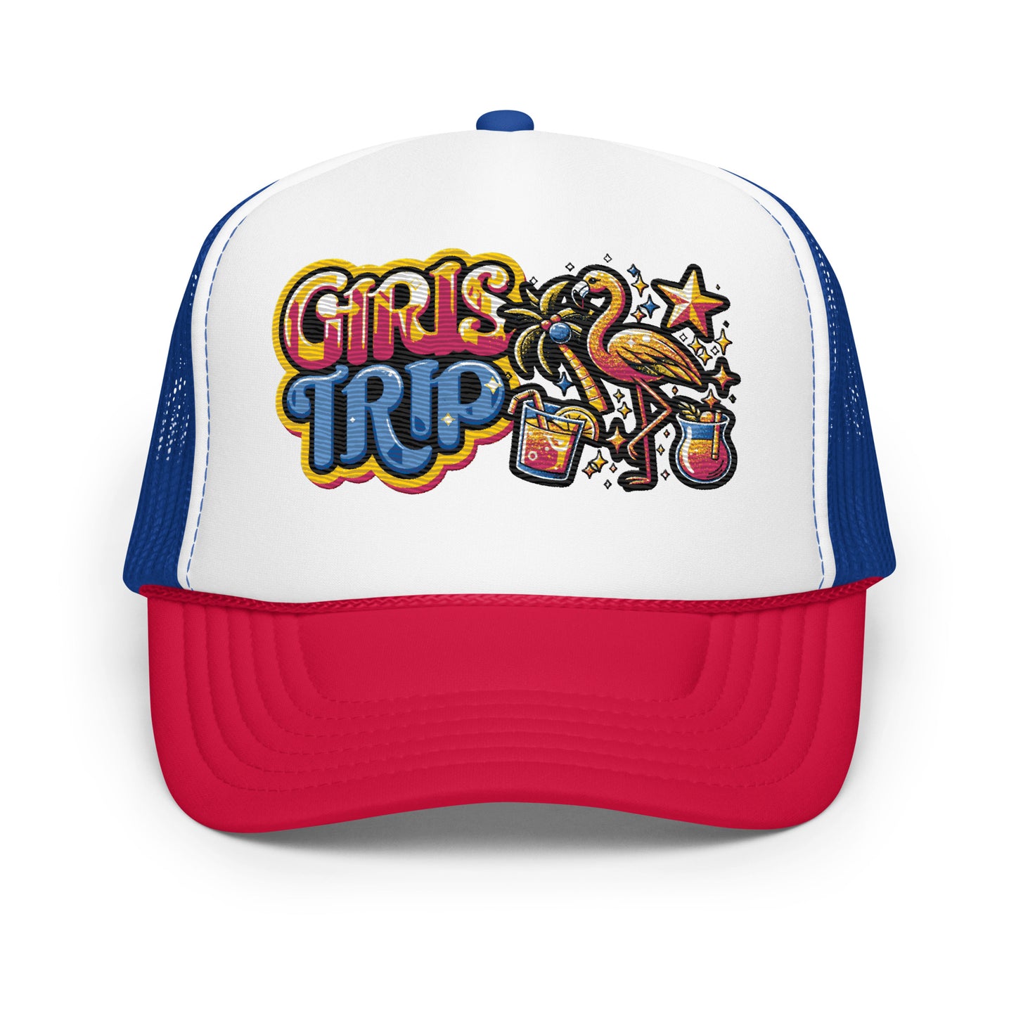 Girls Trip Embroidered Patches Otto Foam Trucker Hat