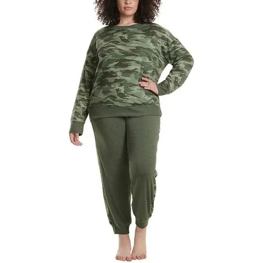 Splendid Camo Plus Size Pajama Lounge Set - 3X