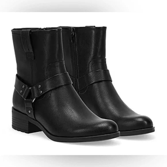 Frye & Co. Elodie Black Leather Ankle Boots - Size 6