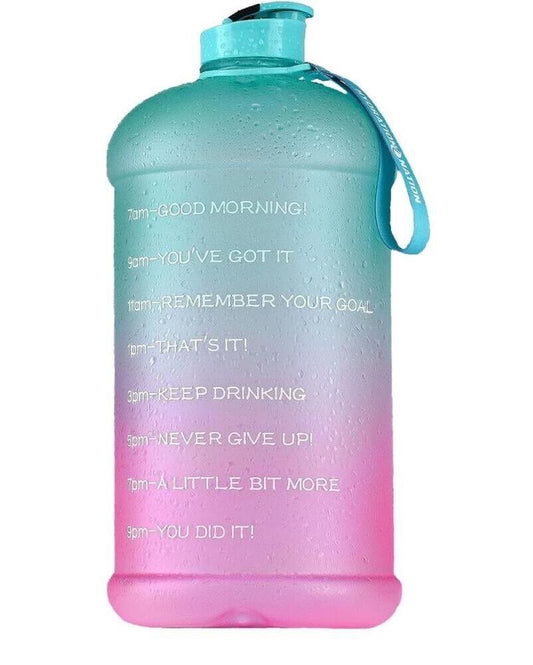 Hydration Nation 128 oz Water Bottle - Green/Pink