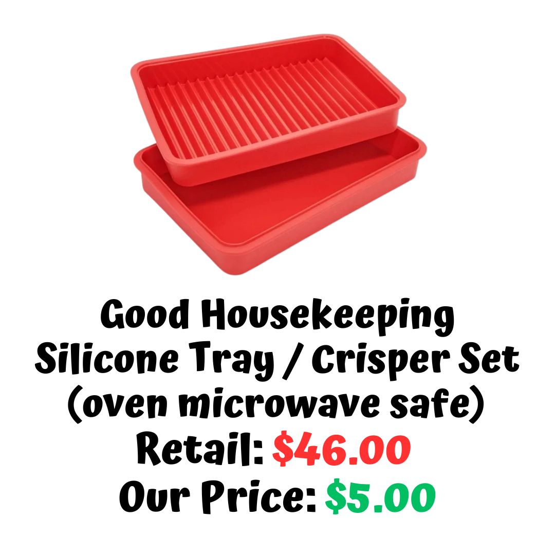 2-pack Good Housekeeping Silicone Tray / Crisper Set