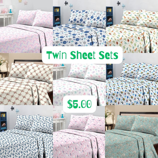 Printed Twin Sheet Sets