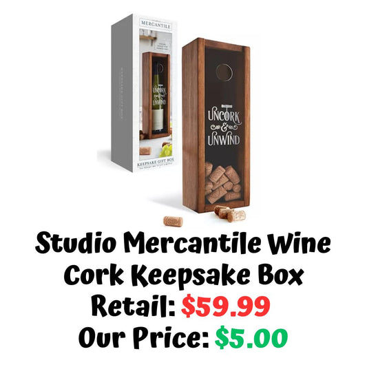 Studio Mercantile Wine Cork Keepsake Box