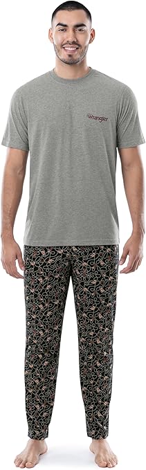 Wrangler Short Sleeve Graphic Tee and Printed Sleep Pant Pajama Set - Cowboy