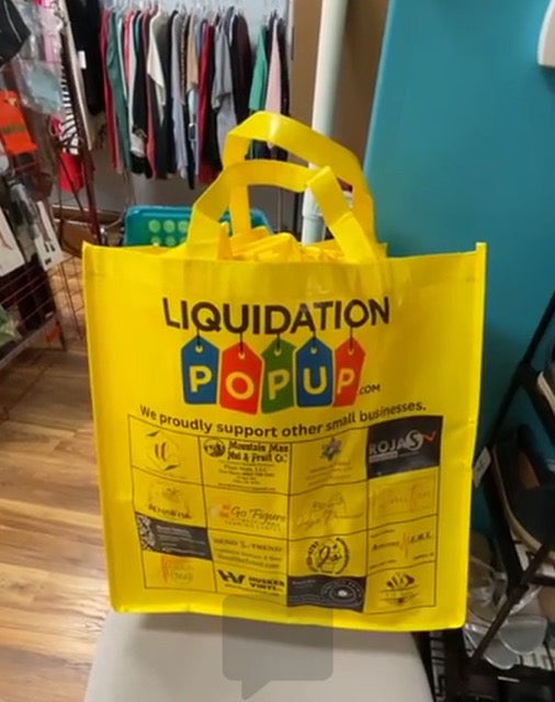 Liquidation Popup Yellow Tote Bag